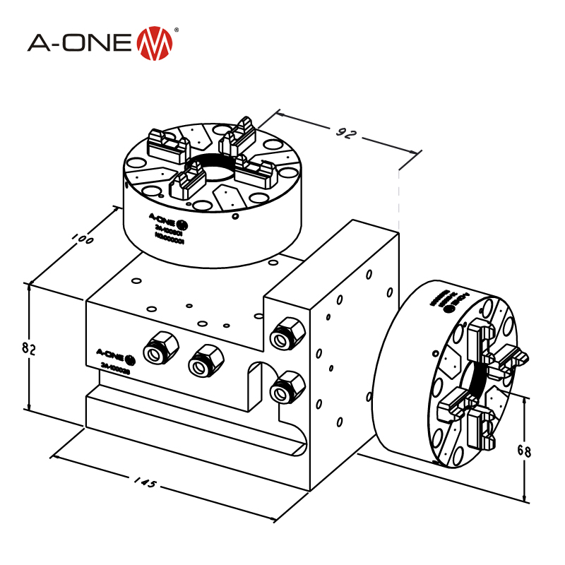 Square Block สำหรับ Quick Chuck 3A-100028