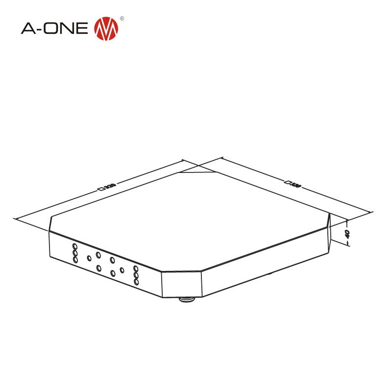 Pallet อลูมิเนียม UPC 320*320*40 มม. 3A-100044