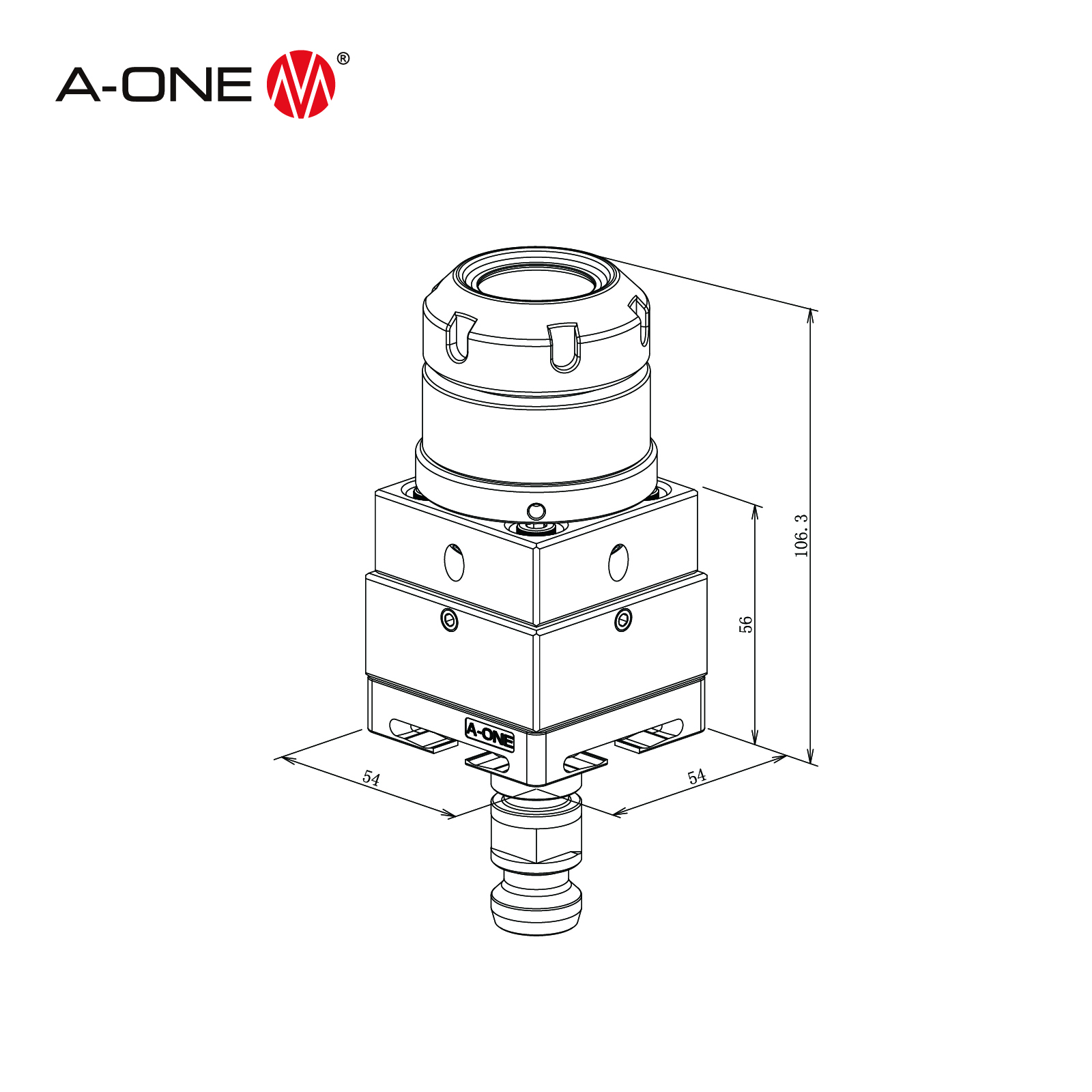 หัวจับคอลเล็ต ER32 แบบปรับได้ชนิด R 3A-300129 