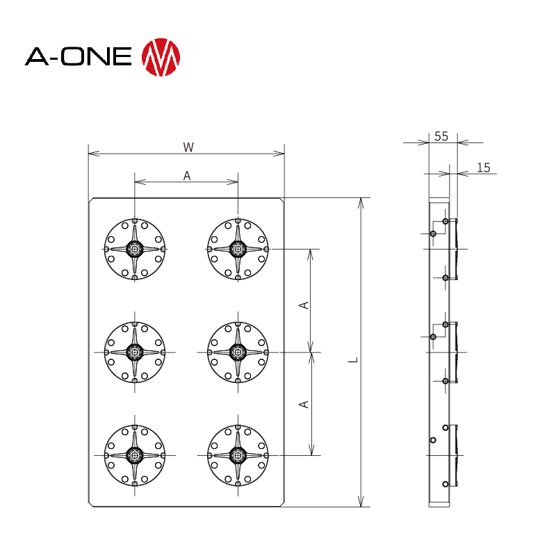 การวางตำแหน่งศูนย์ Chuck -Hexa-3A-110120/3A-110121